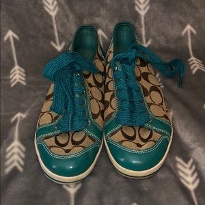 Women’s Coach Tennis Shoes Turquoise
